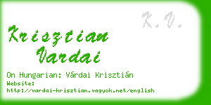 krisztian vardai business card