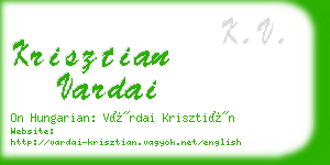 krisztian vardai business card